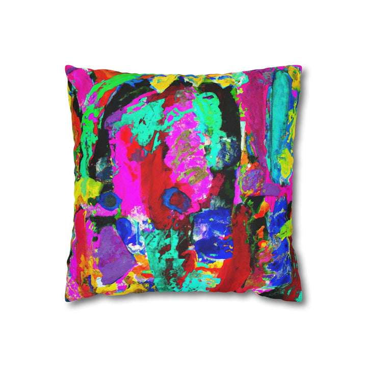 Decorative Throw Pillow Cover - Multicolor Abstract Expression Pattern