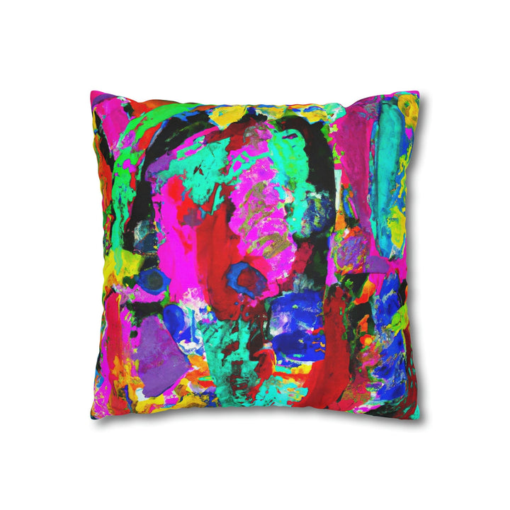 Decorative Throw Pillow Cover - Multicolor Abstract Expression Pattern