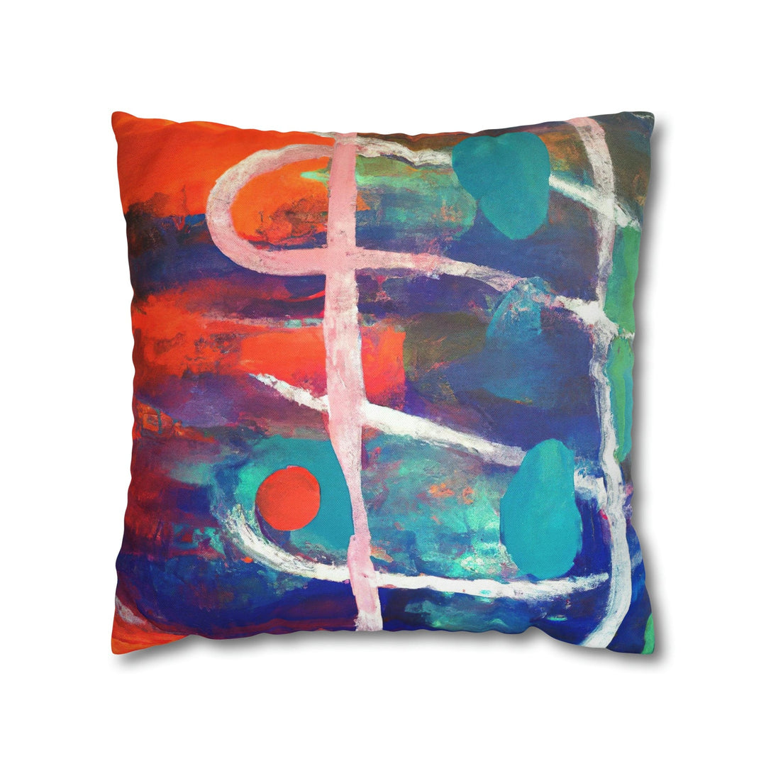 Decorative Throw Pillow Cover - Multicolor Abstract Expression Pattern