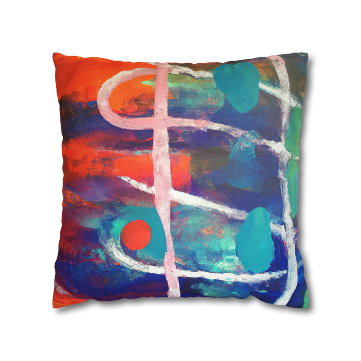Decorative Throw Pillow Cover - Multicolor Abstract Expression Pattern