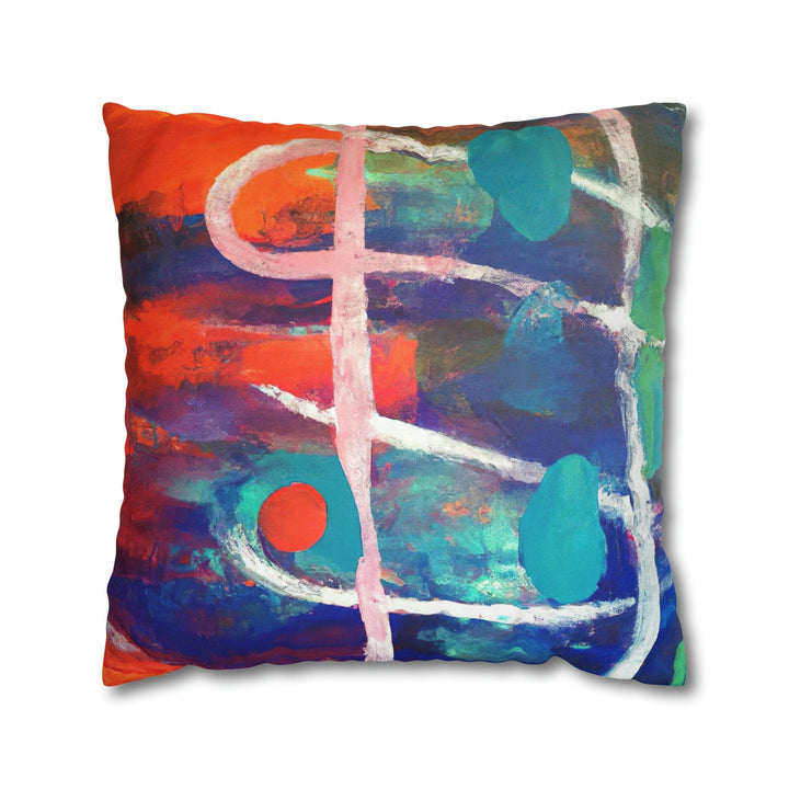 Decorative Throw Pillow Cover - Multicolor Abstract Expression Pattern