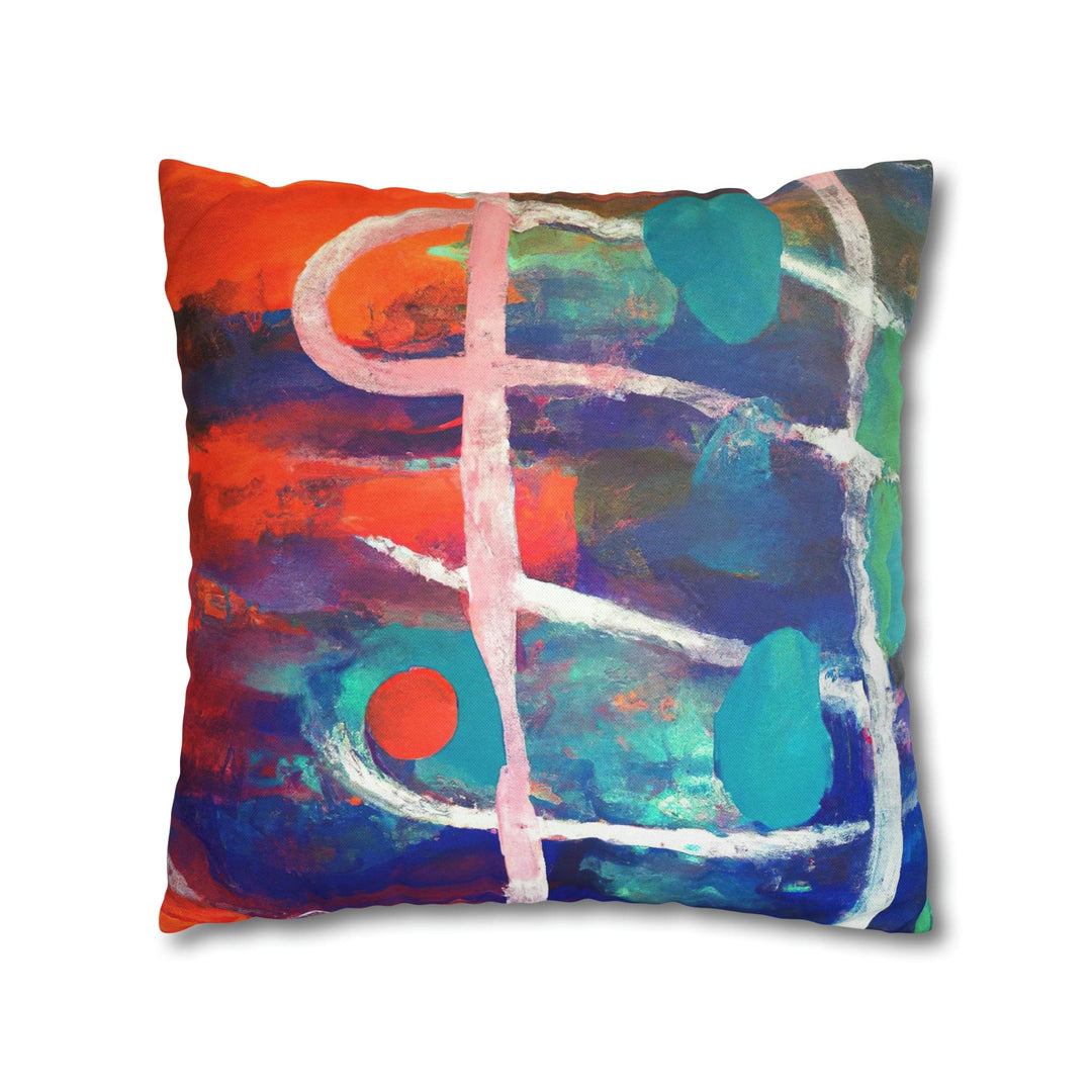 Decorative Throw Pillow Cover - Multicolor Abstract Expression Pattern