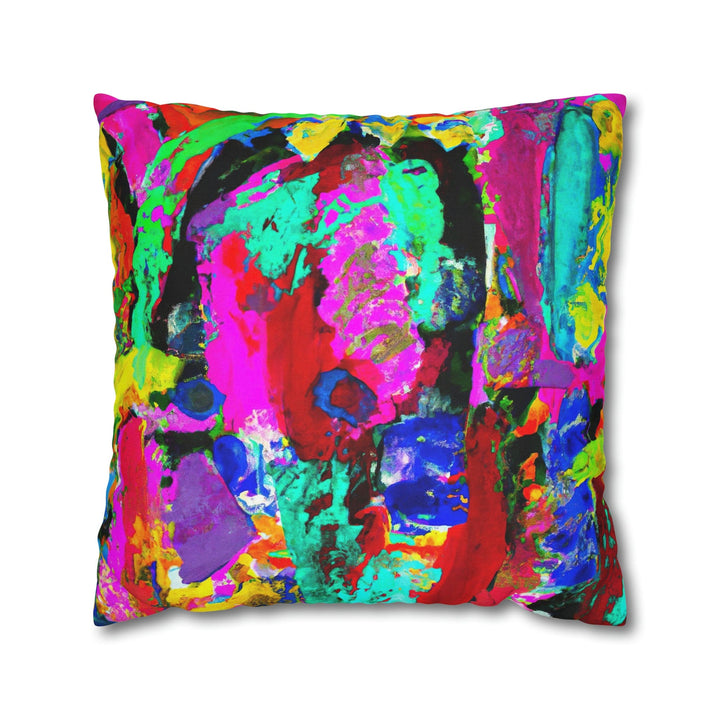 Decorative Throw Pillow Cover - Multicolor Abstract Expression Pattern
