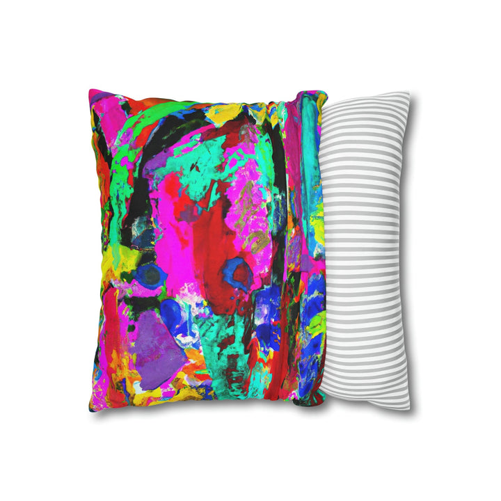 Decorative Throw Pillow Cover - Multicolor Abstract Expression Pattern