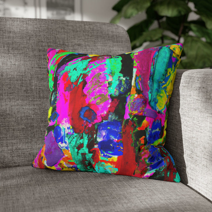 Decorative Throw Pillow Cover - Multicolor Abstract Expression Pattern