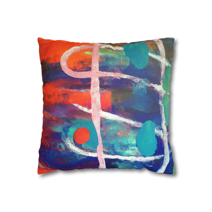 Decorative Throw Pillow Cover - Multicolor Abstract Expression Pattern
