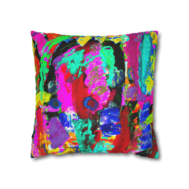 Decorative Throw Pillow Cover - Multicolor Abstract Expression Pattern