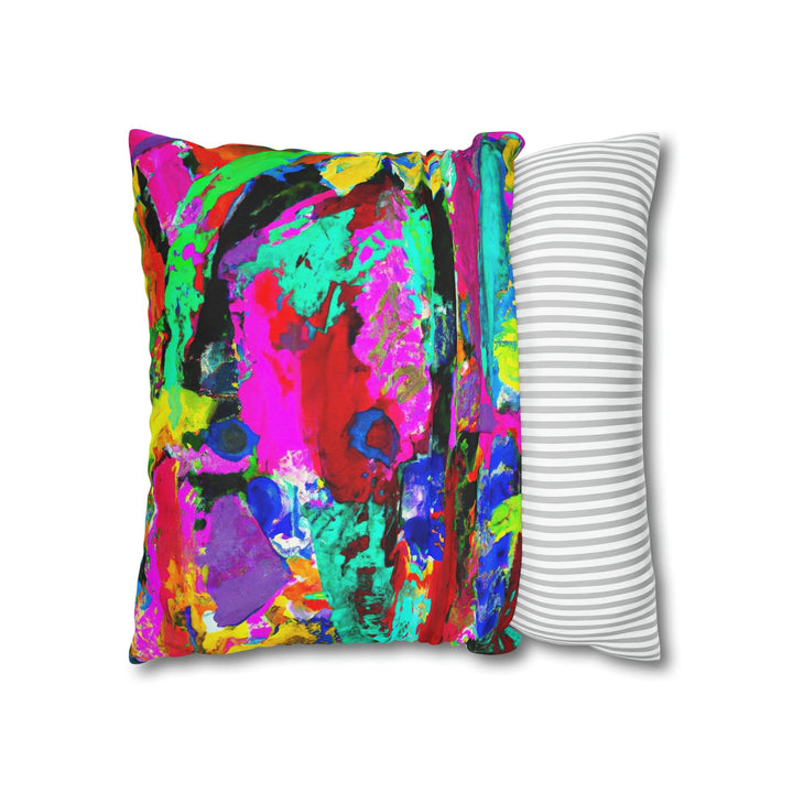 Decorative Throw Pillow Cover - Multicolor Abstract Expression Pattern