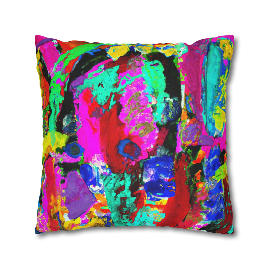 Decorative Throw Pillow Cover - Multicolor Abstract Expression Pattern