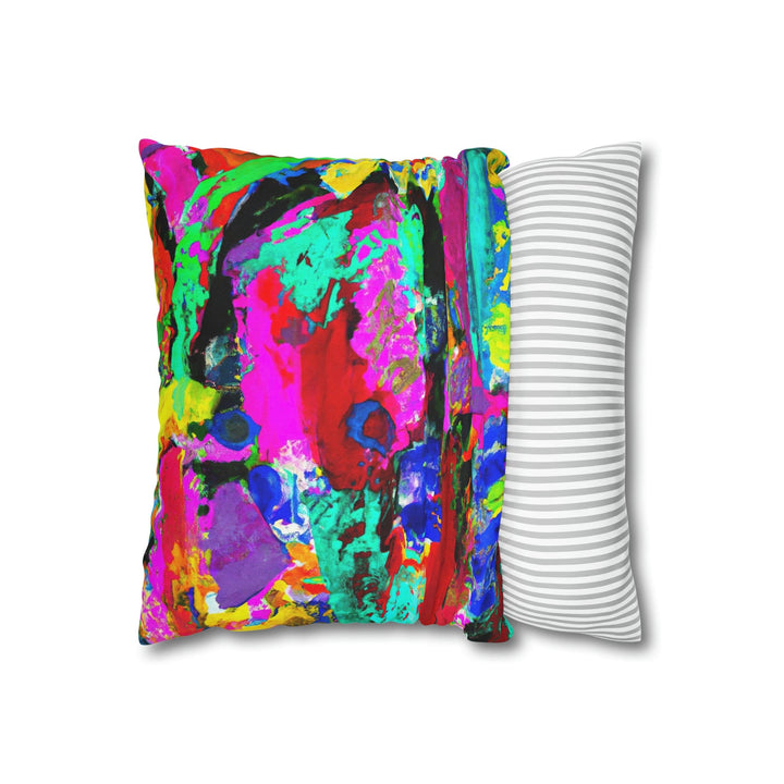 Decorative Throw Pillow Cover - Multicolor Abstract Expression Pattern