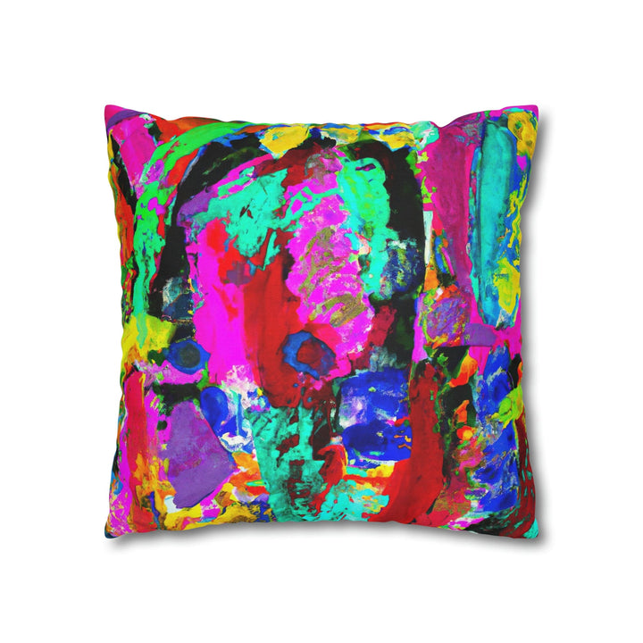 Decorative Throw Pillow Cover - Multicolor Abstract Expression Pattern