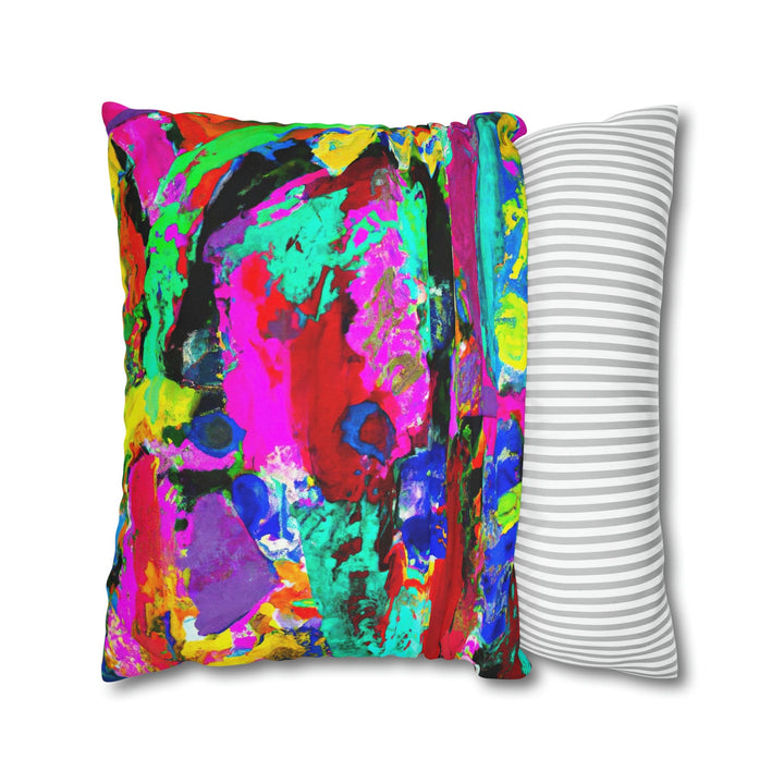 Decorative Throw Pillow Cover - Multicolor Abstract Expression Pattern