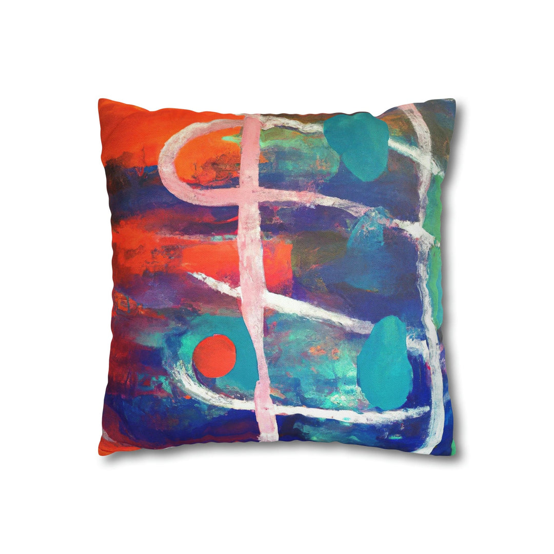 Decorative Throw Pillow Cover - Multicolor Abstract Expression Pattern