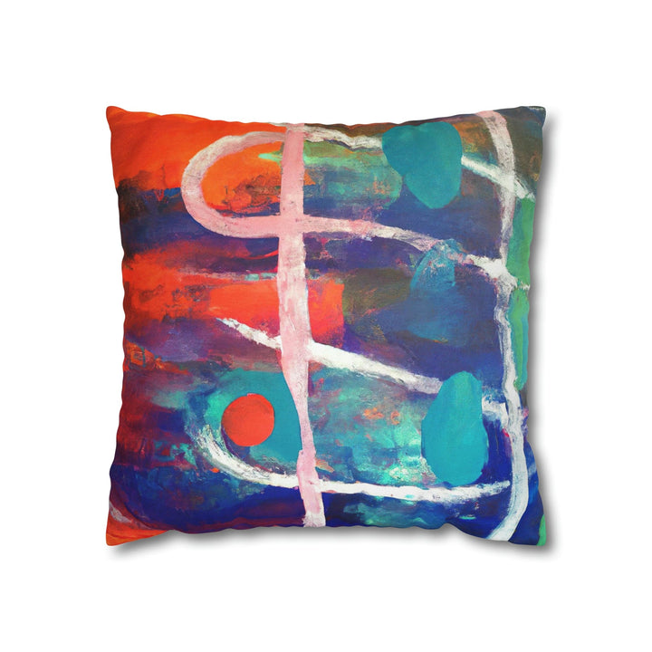 Decorative Throw Pillow Cover - Multicolor Abstract Expression Pattern