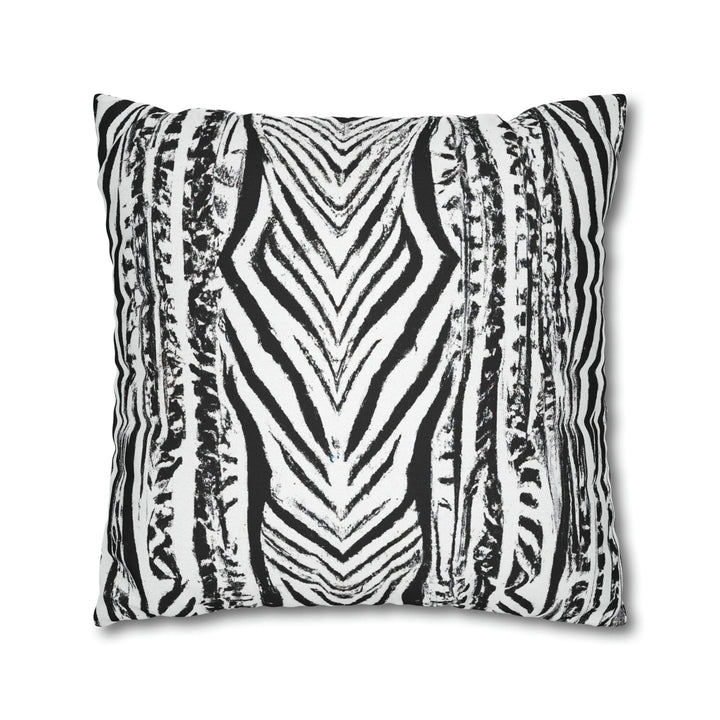 Decorative Throw Pillow Cover Native Black and White Abstract Pattern