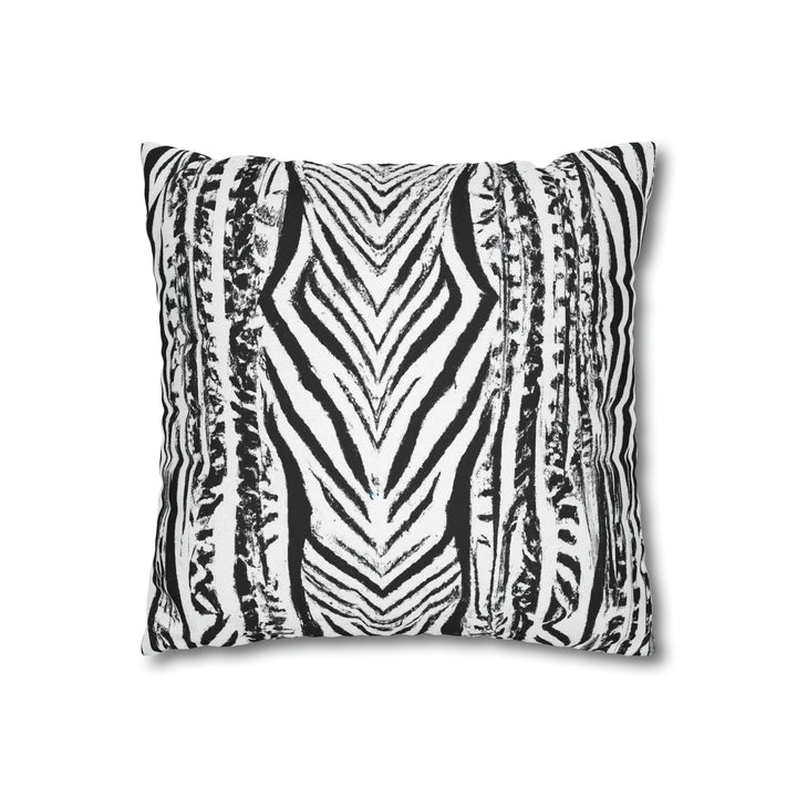 Decorative Throw Pillow Cover Native Black and White Abstract Pattern