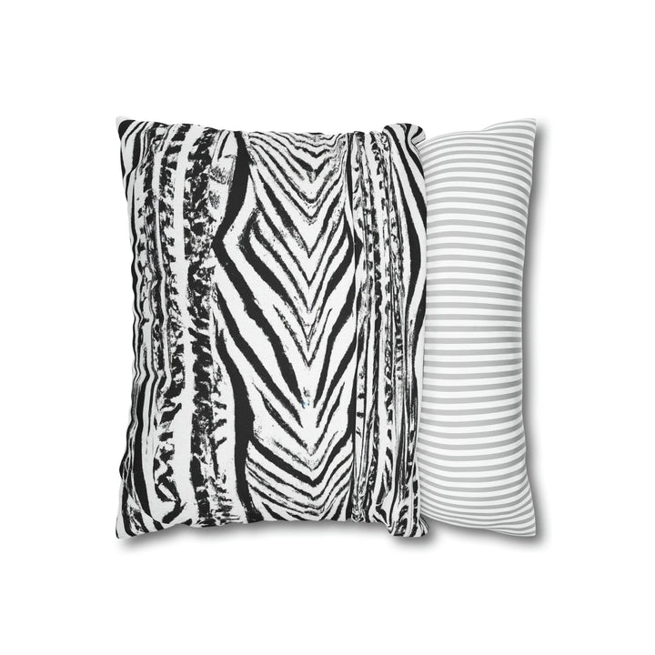 Decorative Throw Pillow Cover Native Black and White Abstract Pattern