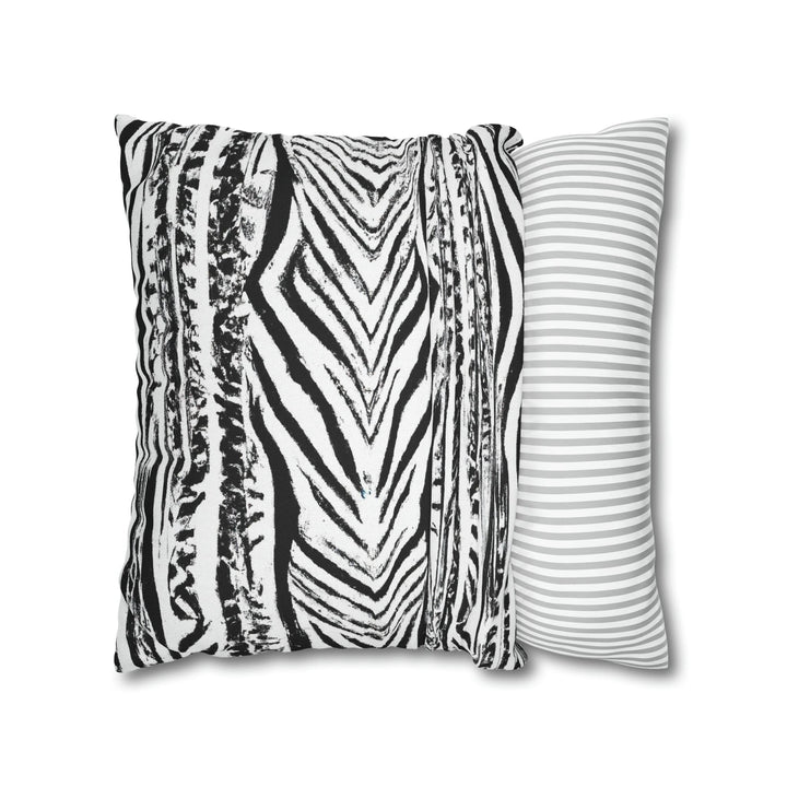 Decorative Throw Pillow Cover Native Black and White Abstract Pattern