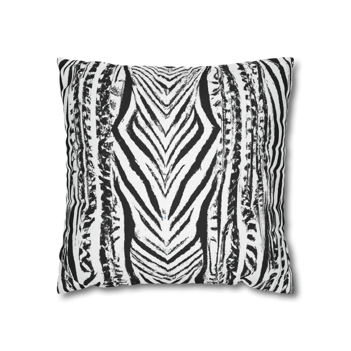 Decorative Throw Pillow Cover Native Black and White Abstract Pattern