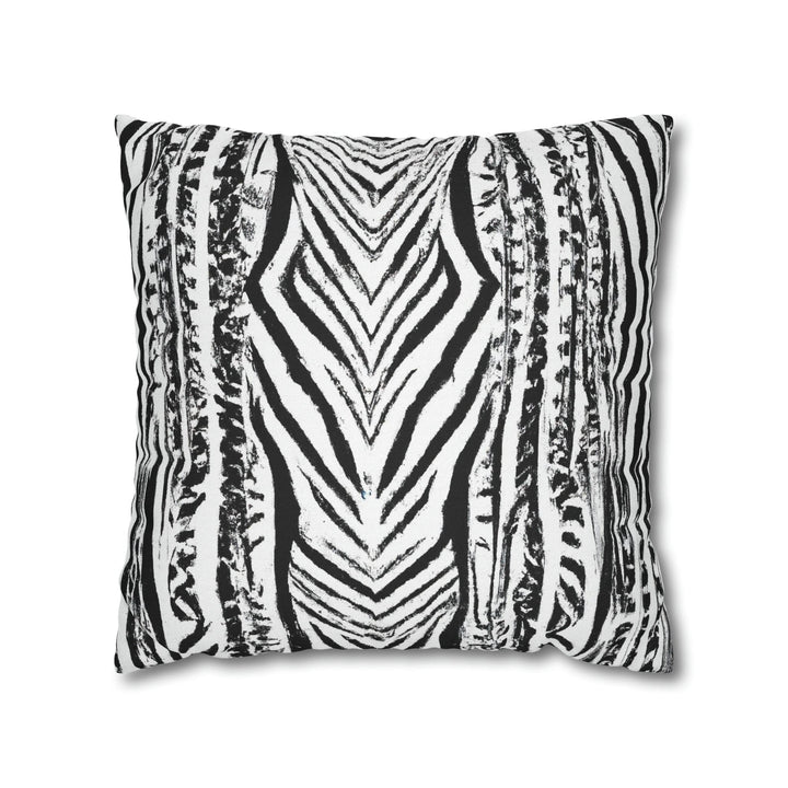 Decorative Throw Pillow Cover Native Black and White Abstract Pattern