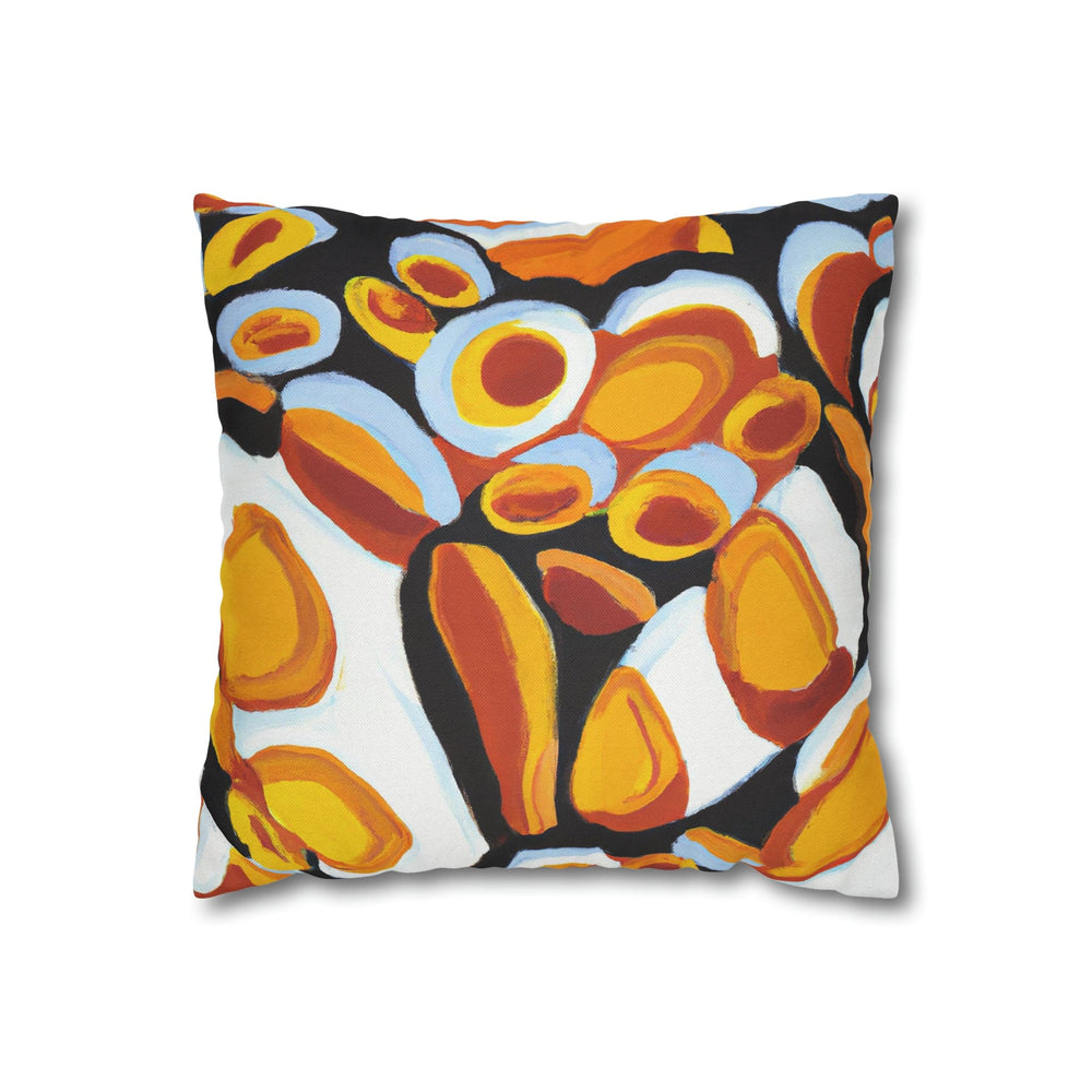 Decorative Throw Pillow Cover Orange Black White Geometric Pattern - Decorative