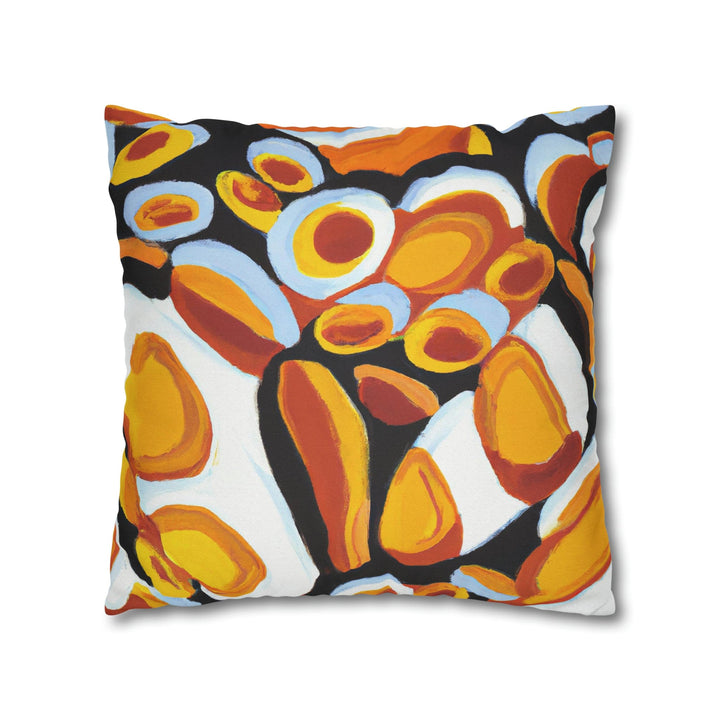 Decorative Throw Pillow Cover Orange Black White Geometric Pattern - Decorative