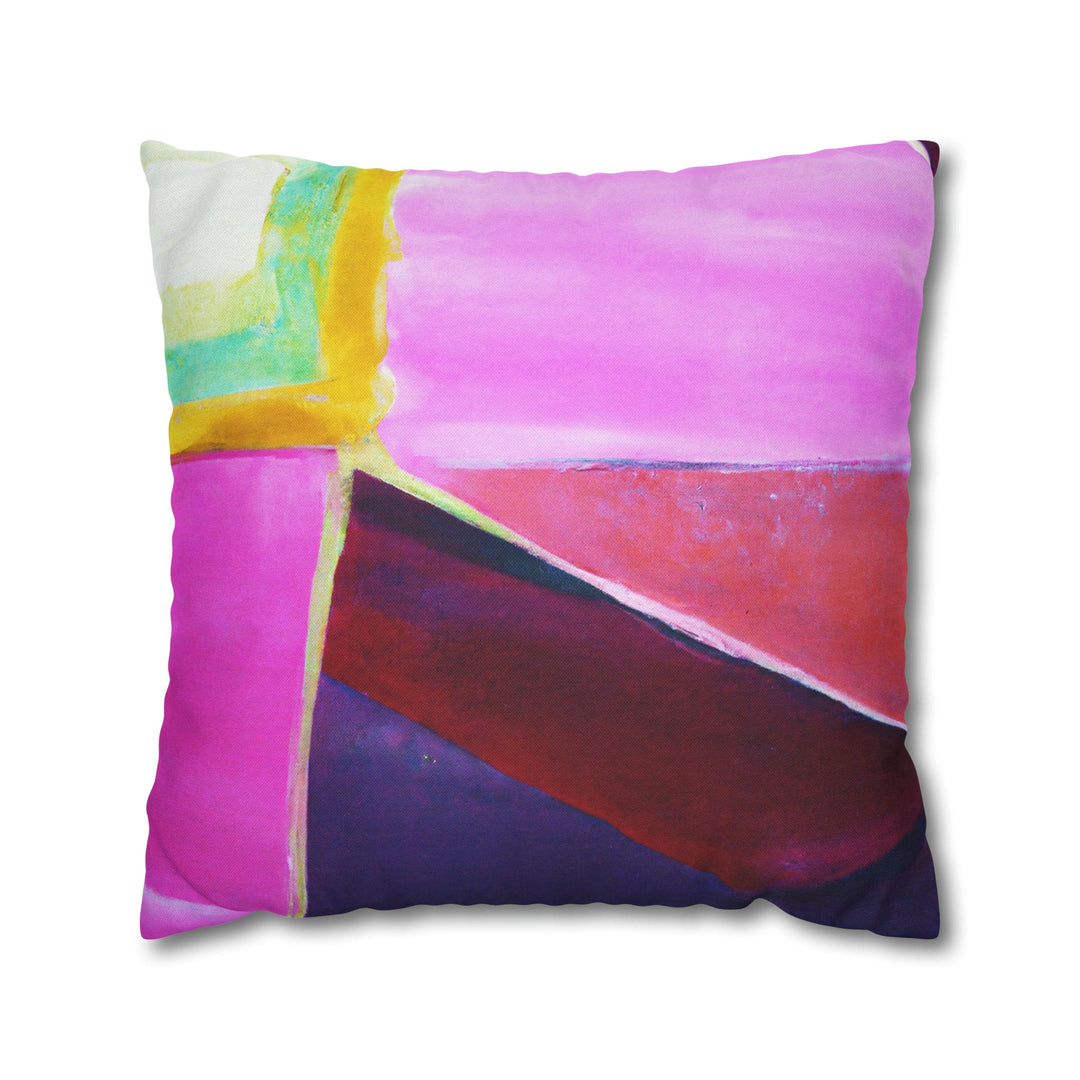 Decorative Throw Pillow Cover Pink Purple Red Geometric Pattern - Decorative