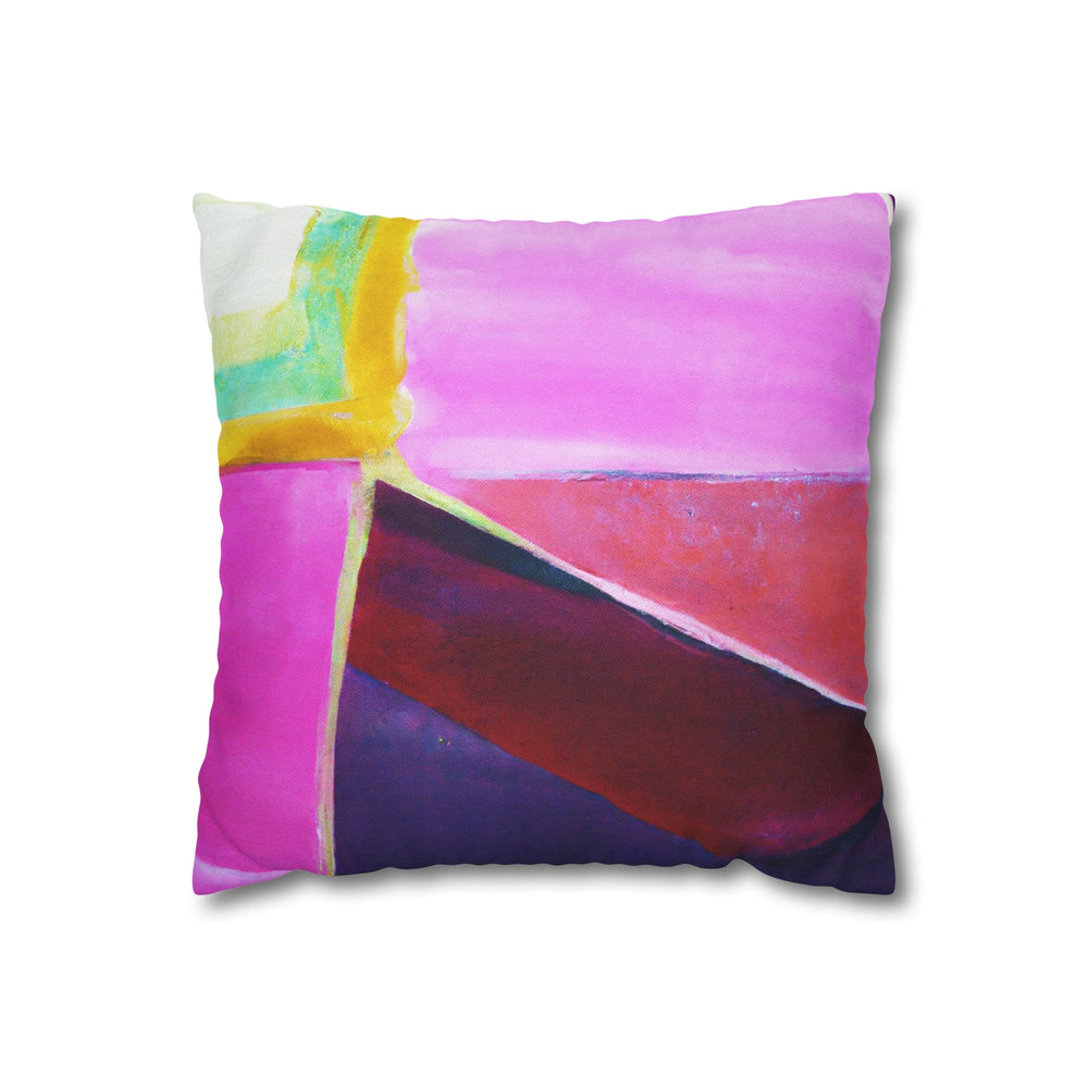 Decorative Throw Pillow Cover Pink Purple Red Geometric Pattern - Decorative