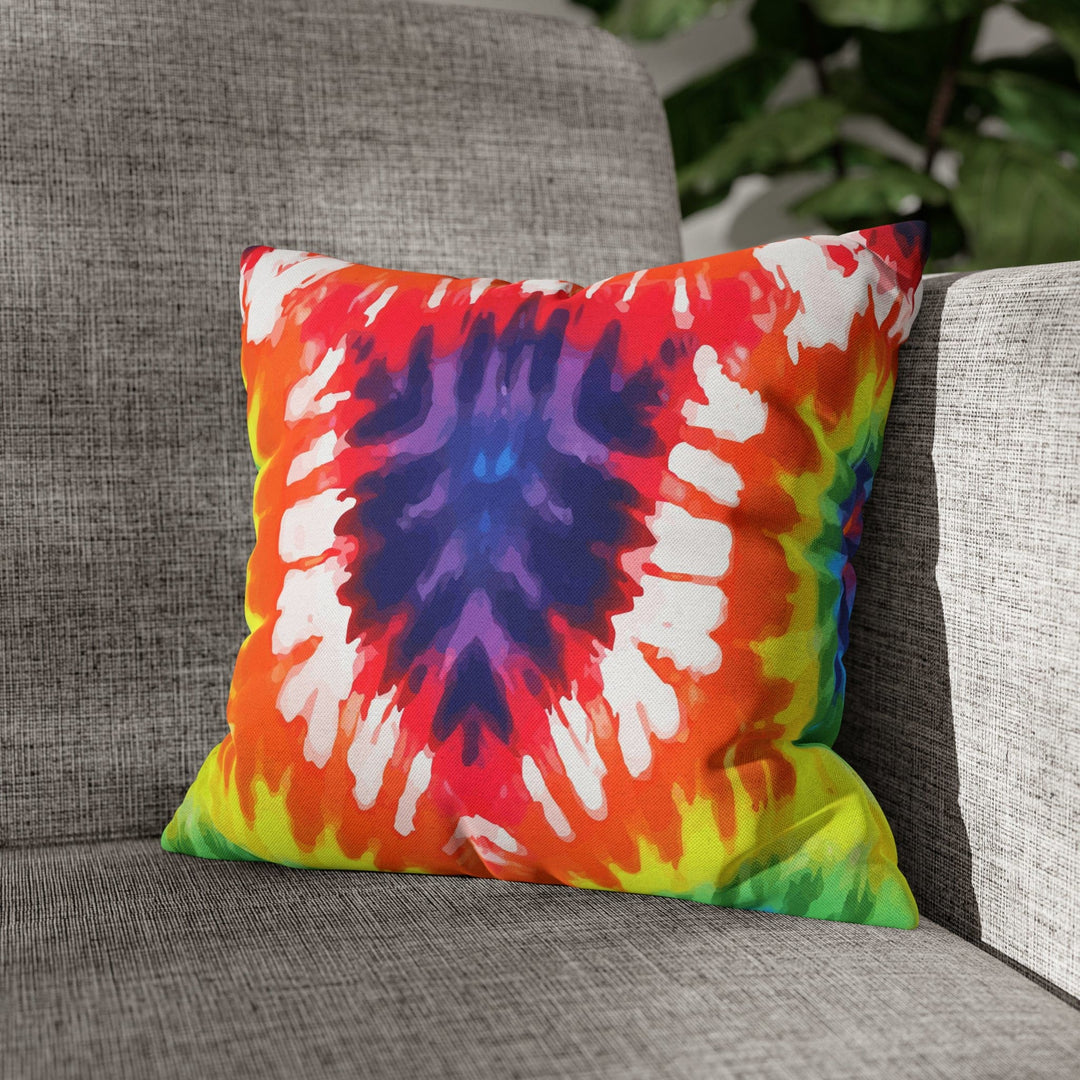 Decorative Throw Pillow Cover Psychedelic Rainbow Tie Dye - Decorative | Throw