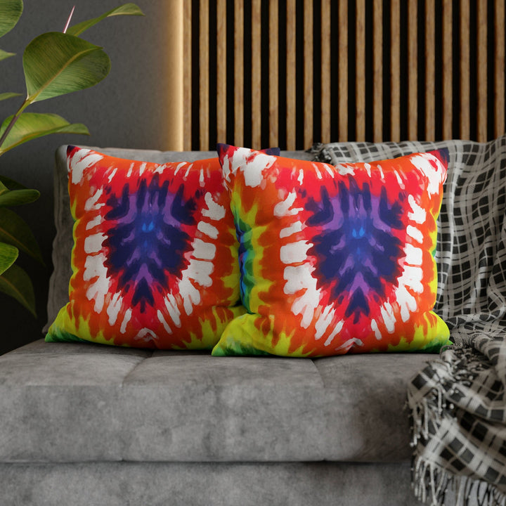 Decorative Throw Pillow Cover Psychedelic Rainbow Tie Dye - Decorative | Throw