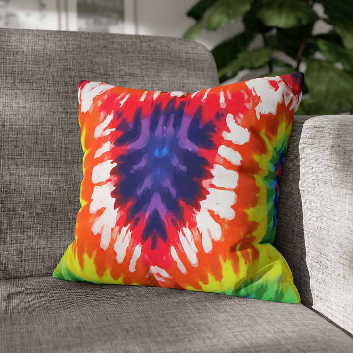 Decorative Throw Pillow Cover Psychedelic Rainbow Tie Dye - Decorative | Throw