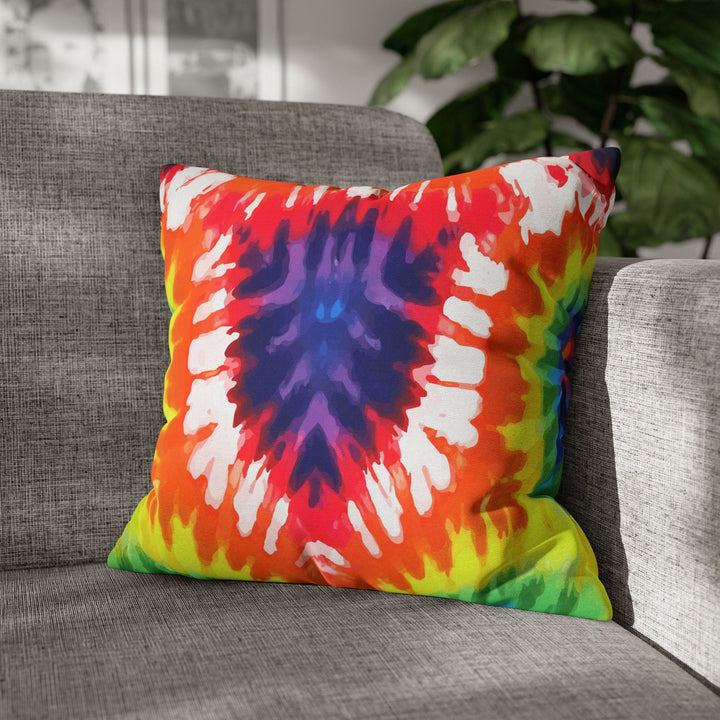 Decorative Throw Pillow Cover Psychedelic Rainbow Tie Dye - Decorative | Throw