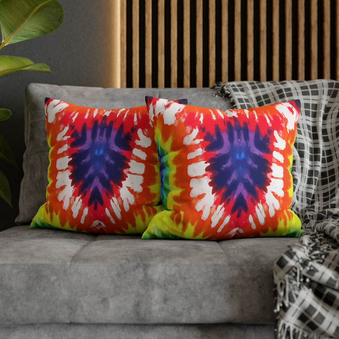 Decorative Throw Pillow Cover Psychedelic Rainbow Tie Dye - Decorative | Throw