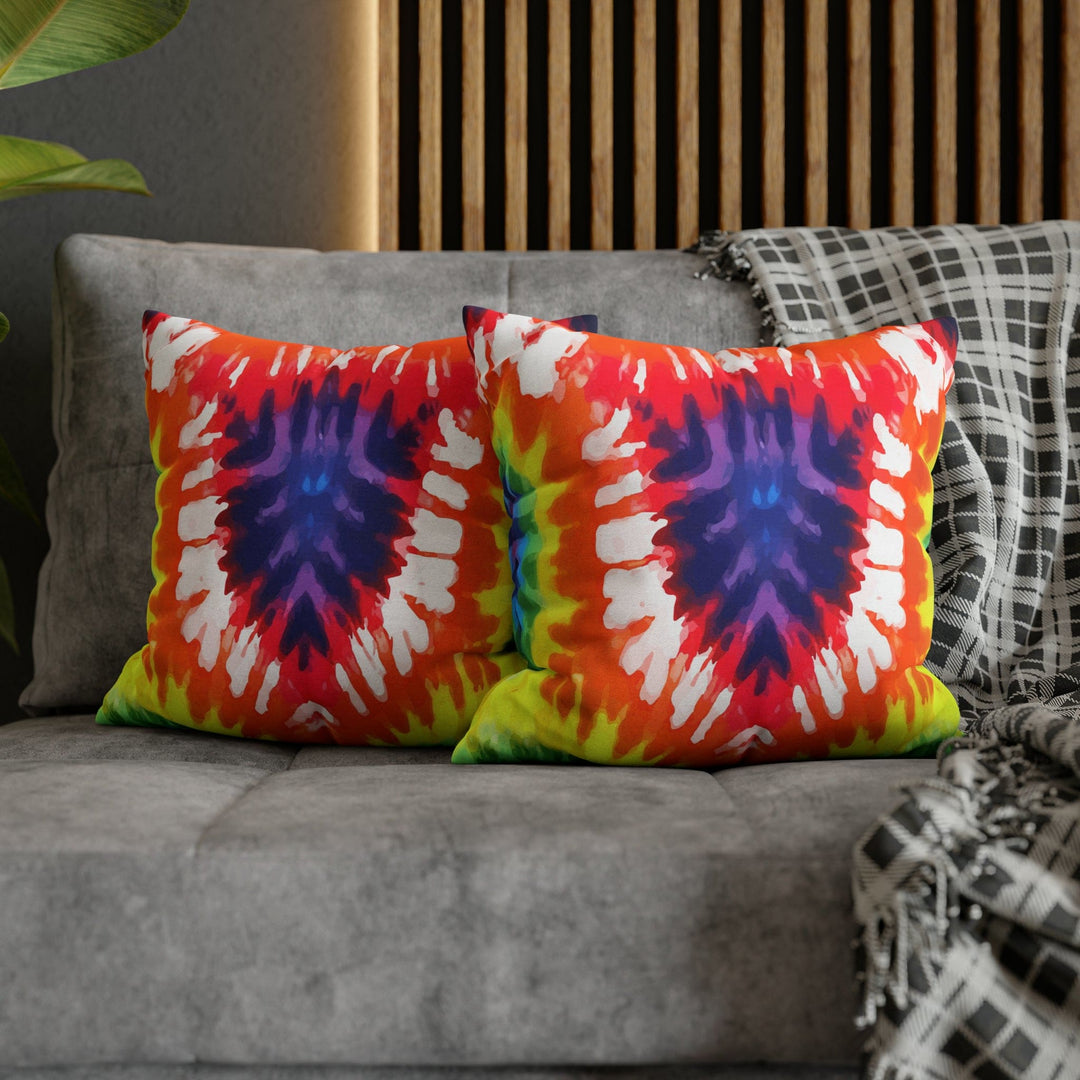 Decorative Throw Pillow Cover Psychedelic Rainbow Tie Dye - Decorative | Throw