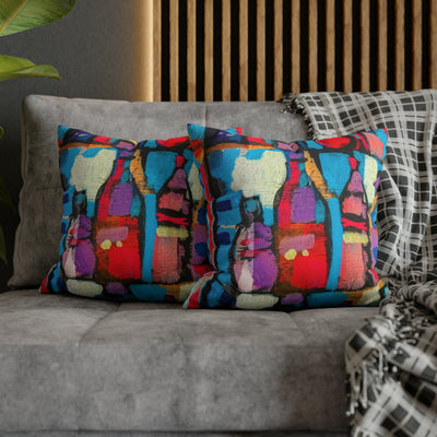 Decorative Throw Pillow Covers With Zipper - Set Of 2 Sutileza Smooth Colorful