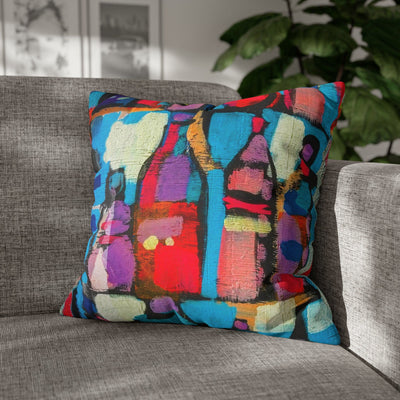 Decorative Throw Pillow Covers With Zipper - Set Of 2 Sutileza Smooth Colorful