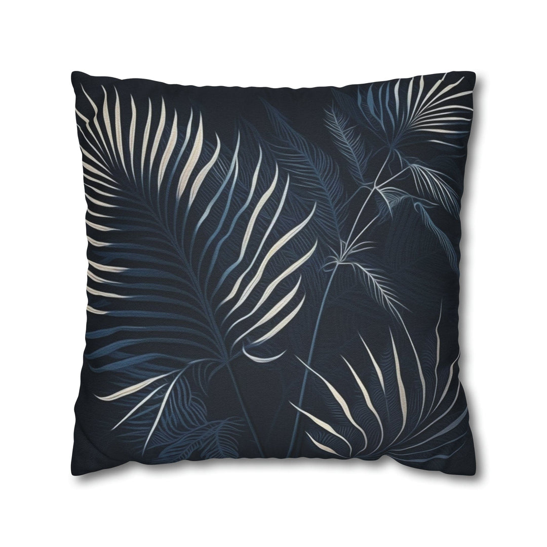 Decorative Throw Pillow Cover Blue Palm Tree Leaves - Decorative | Throw