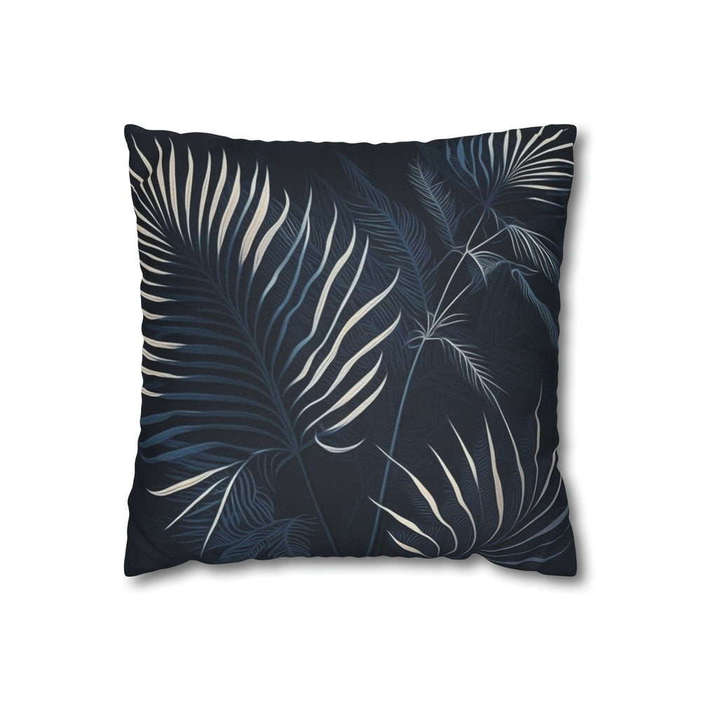 Decorative Throw Pillow Cover Blue Palm Tree Leaves - Decorative | Throw