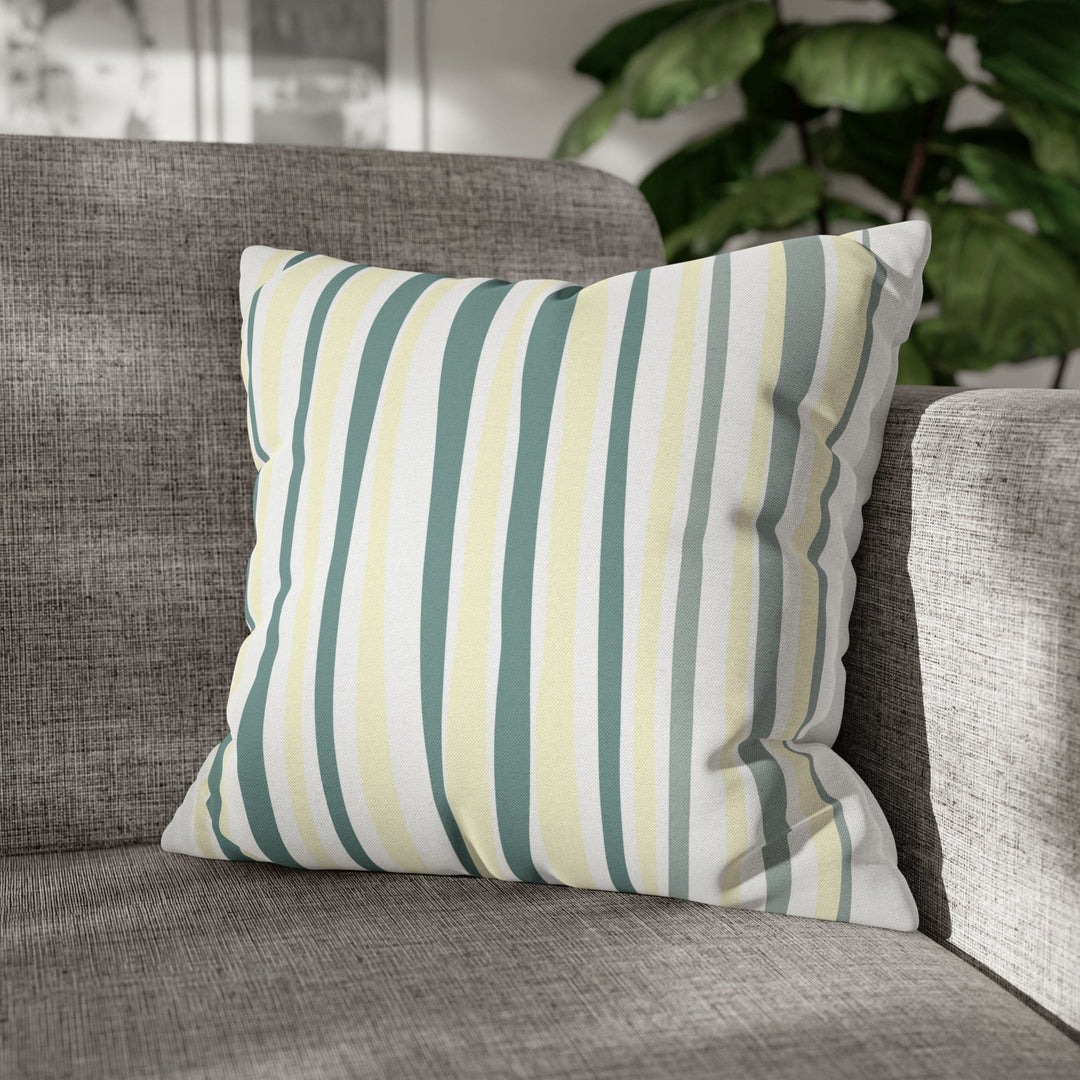 Decorative Throw Pillow Cover Blue Green Stripes - Decorative | Throw Pillows