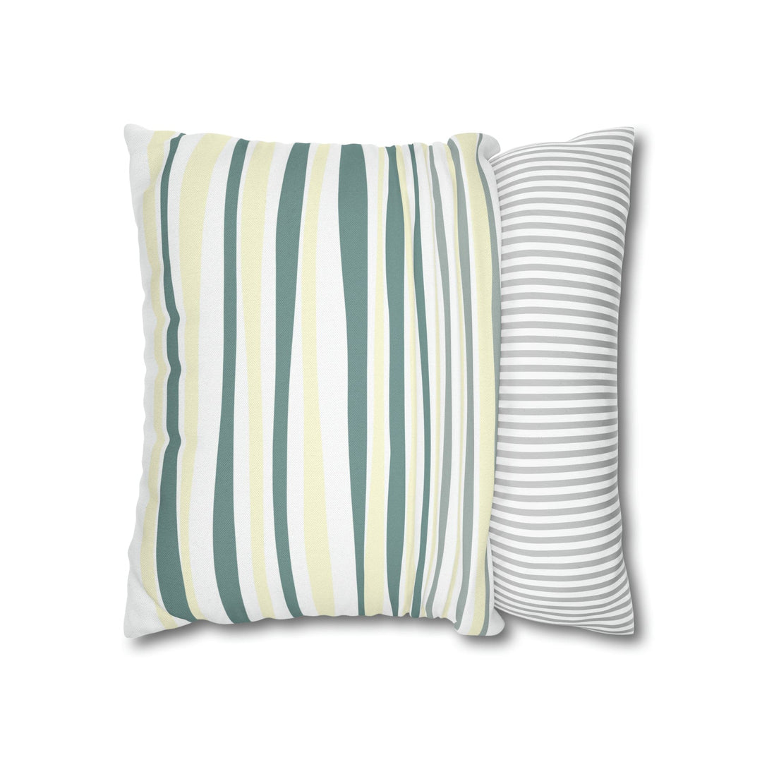 Decorative Throw Pillow Cover Blue Green Stripes - Decorative | Throw Pillows