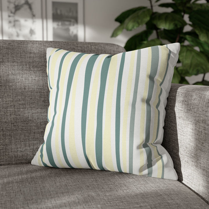 Decorative Throw Pillow Cover Blue Green Stripes - Decorative | Throw Pillows