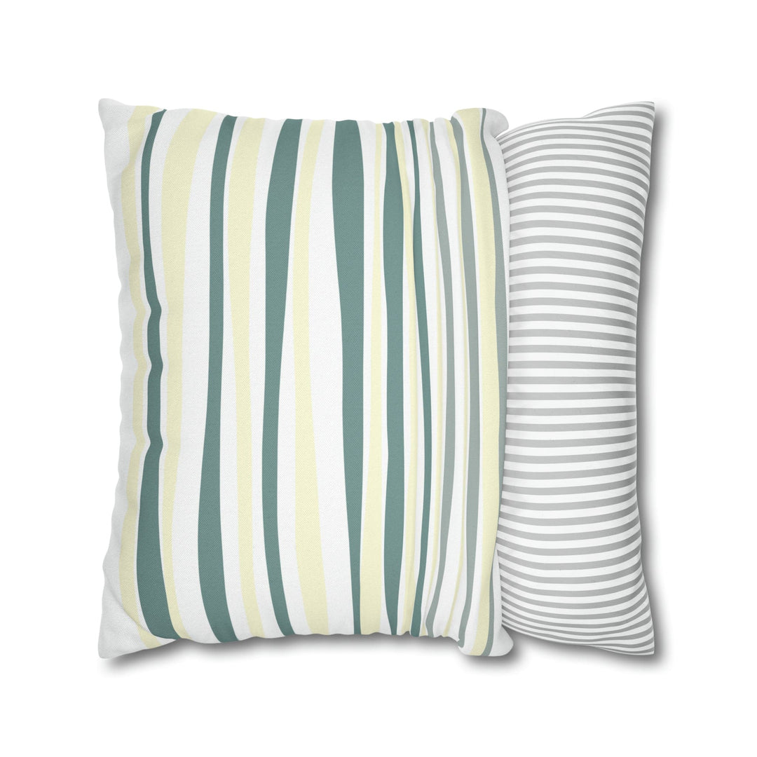 Decorative Throw Pillow Cover Blue Green Stripes - Decorative | Throw Pillows