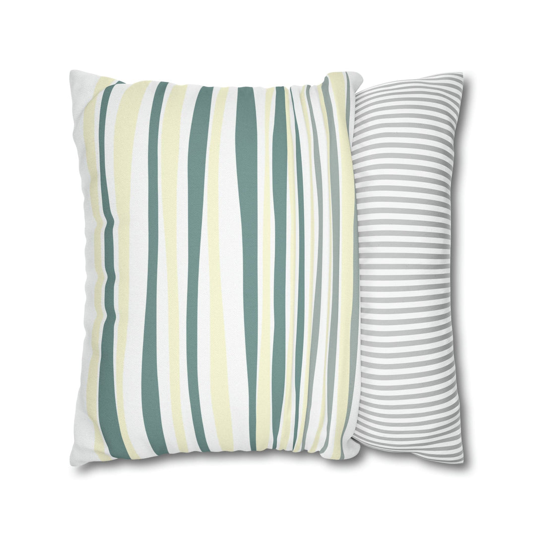 Decorative Throw Pillow Cover Blue Green Stripes - Decorative | Throw Pillows