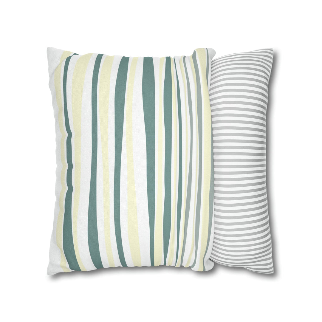 Decorative Throw Pillow Cover Blue Green Stripes - Decorative | Throw Pillows