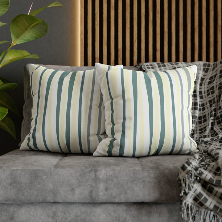 Decorative Throw Pillow Cover Blue Green Stripes - Decorative | Throw Pillows