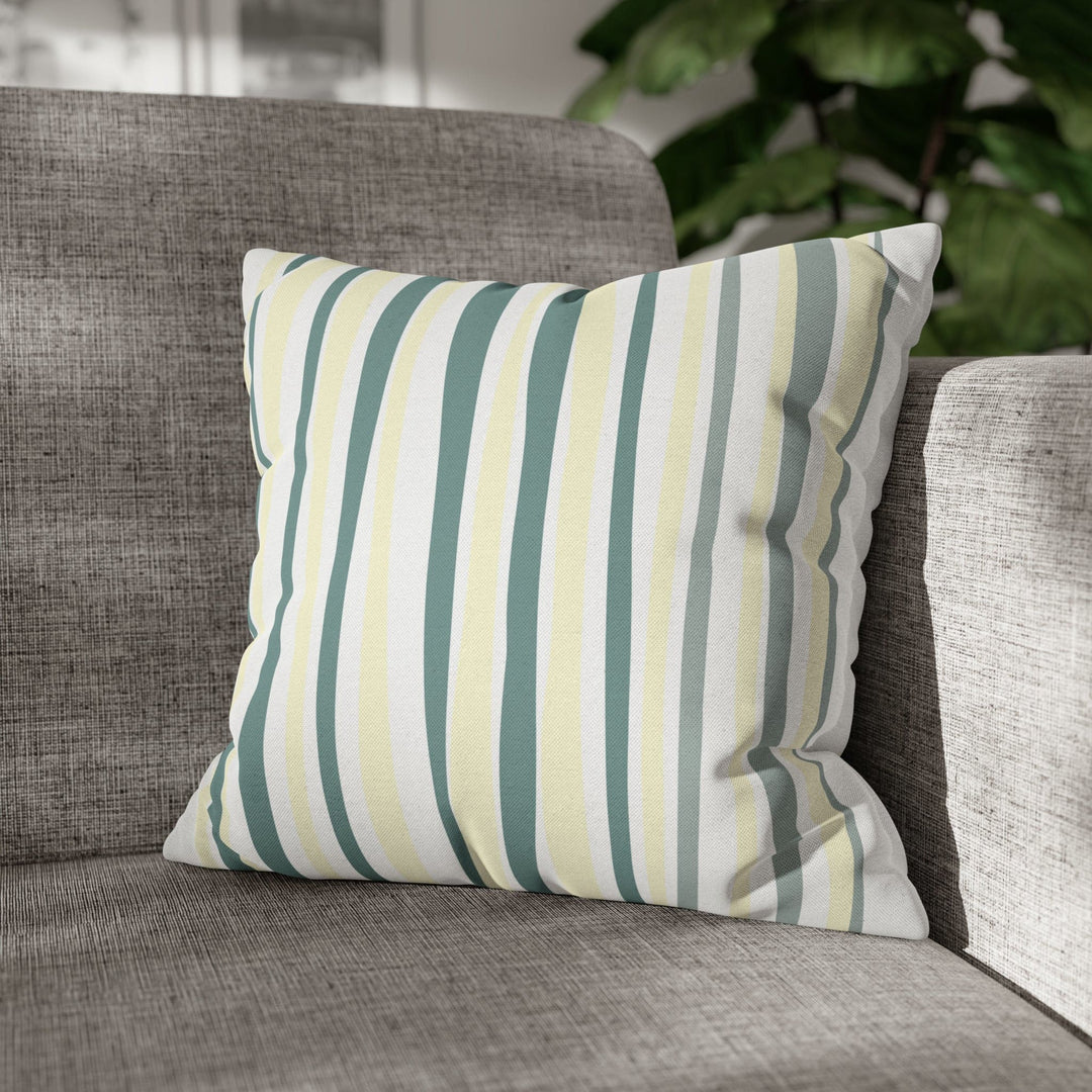 Decorative Throw Pillow Cover Blue Green Stripes - Decorative | Throw Pillows