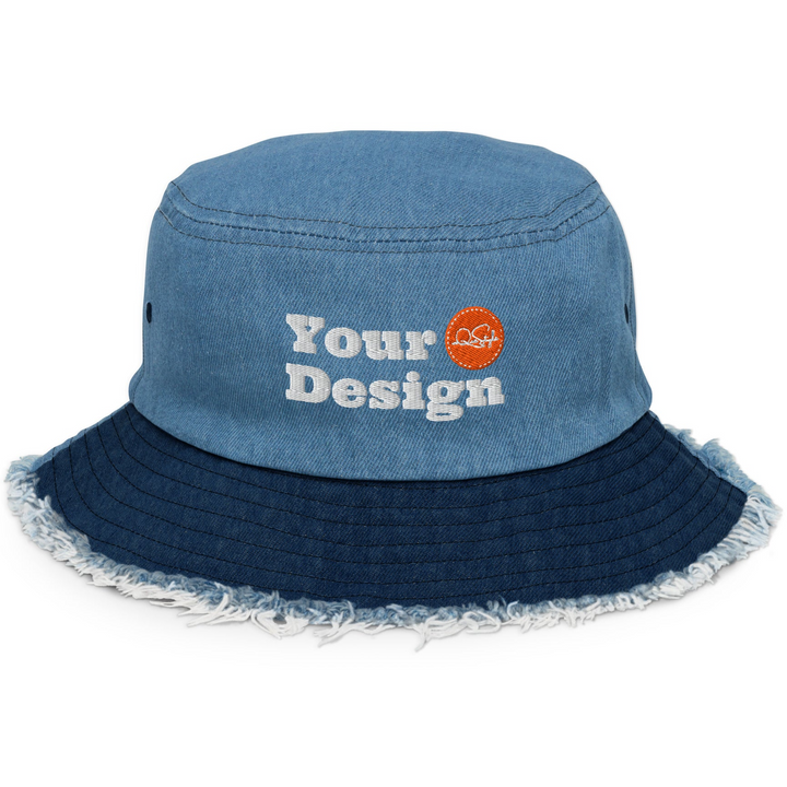 Custom Embroidered Denim Bucket Hat