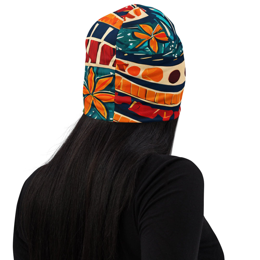 Double-layered Beanie Hat Boho Floral Print - Unisex | Beanie Hats