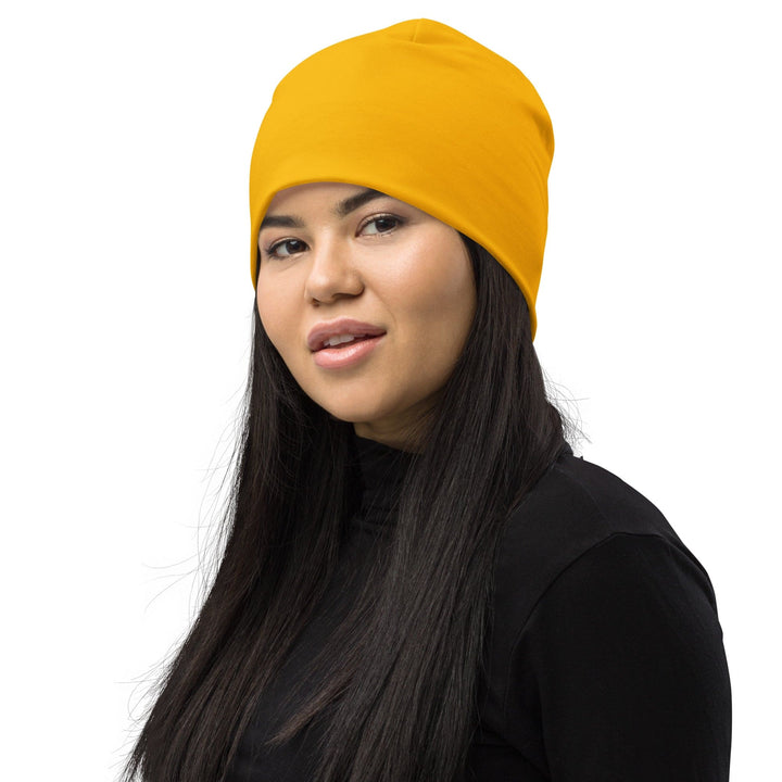 Double-layered Beanie Hat Amber Orange - Unisex | Beanie Hats