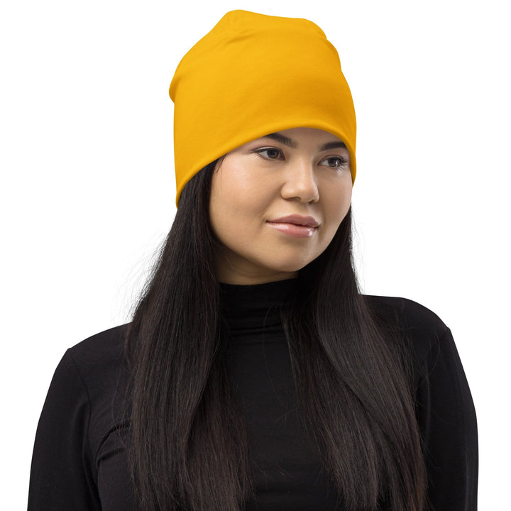 Double-layered Beanie Hat Amber Orange - Unisex | Beanie Hats